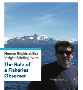 Insight Briefing Note: The Role of a Fisheries Observer. 3 August 2020