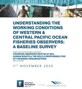 Understanding the Working Conditions of Western & Central Pacific Ocean Fisheries Observers: A Baseline Survey